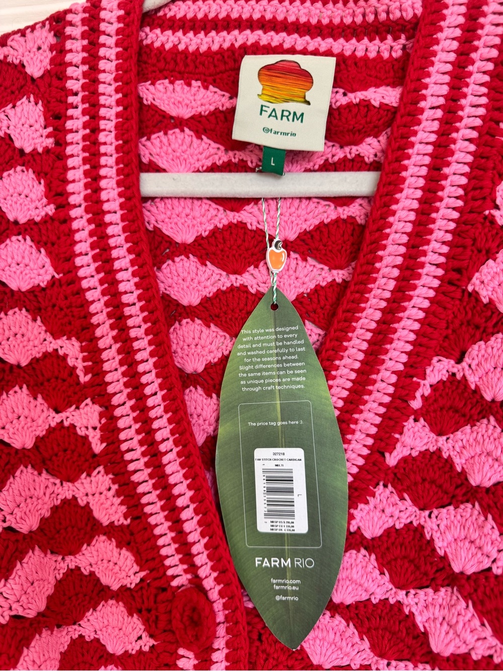Farm Rio Fan Stitch Crochet Cardigan - Picture 4 of 9